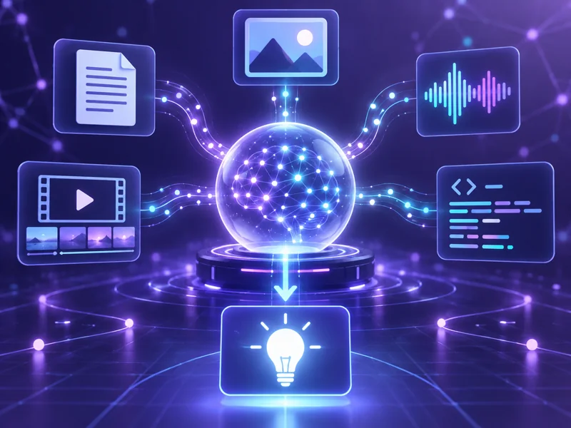 Arquitectura de inteligencia artificial que integra texto, imágenes, audio, video y código